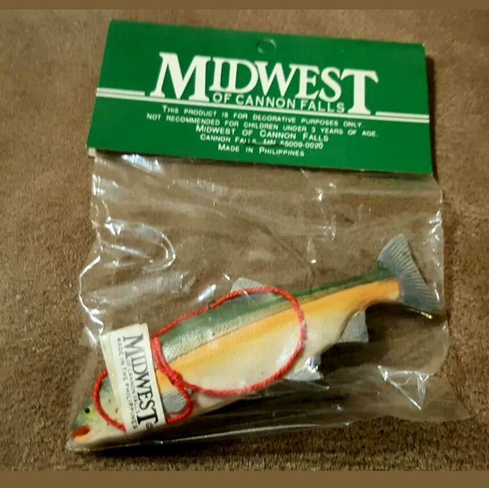 Lot of 3 SALMON FISH ORNAMENT, Christmas Ornaments - Picture 4 of 5